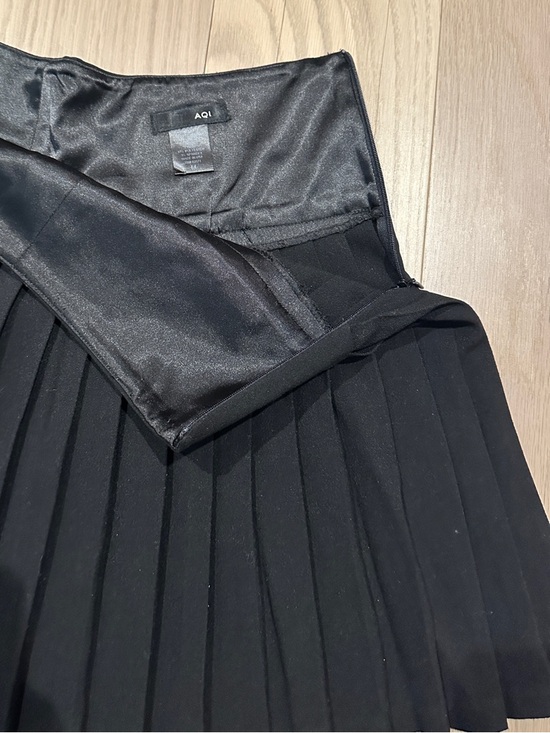 Aqua Black Pleated A-Line Women’s Skirt - Picture 3 of 3